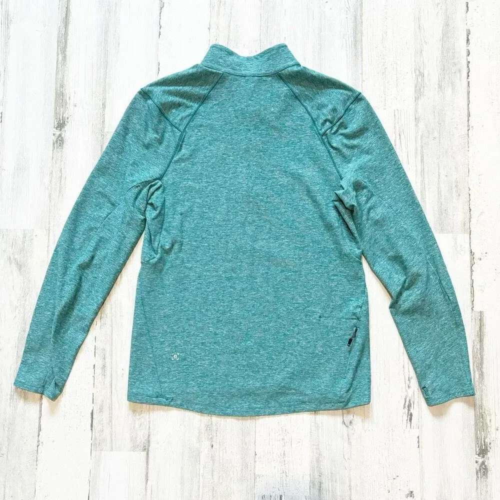 Lululemon Surge Warm 1/2 Zip in Heathered Laguna Size S